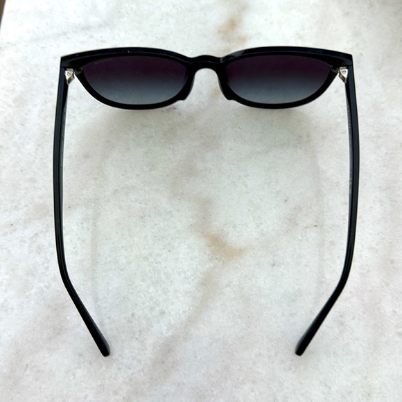 Coach Embedded C HC 8414BD 50023C Rounded Square Black Sunglasses New With Case - Picture 5 of 13